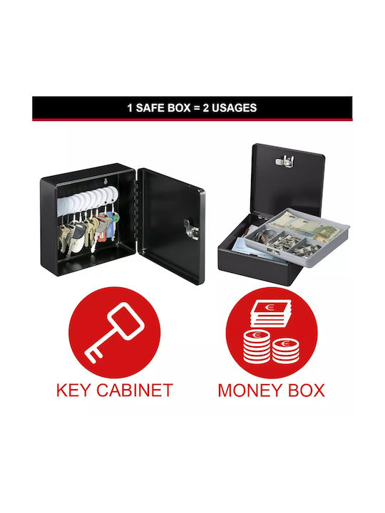 Master Lock Κλειδοθήκη Τοίχου Μεταλλική με Κλειδαριά 17x17x17cm