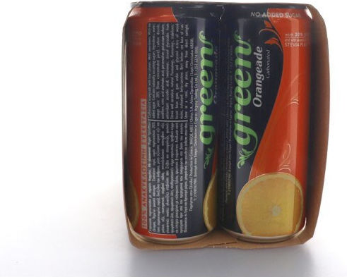 Green Cola Orange Juice with Carbonation, Sugar-Free in Box 6x330ml