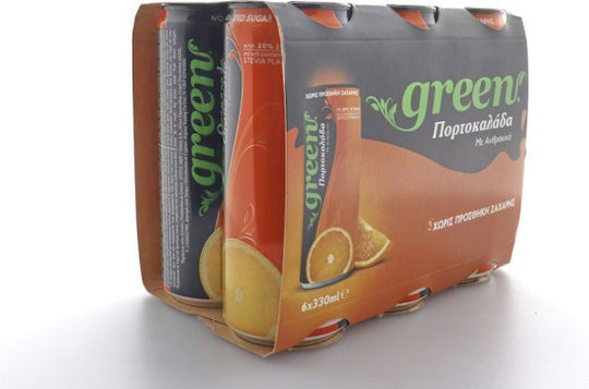 Green Cola Orange Juice with Carbonation, Sugar-Free in Box 6x330ml