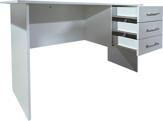 Γραφείο Oliver 120x55x75εκ. Leuko Γραφείο Oliver 120x55x75εκ. Leuko