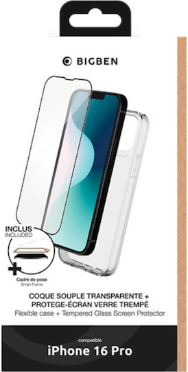 Bigben 2 In 1 Accessory Pack Iphone 16 Pro Flexible Smartframe Transparent