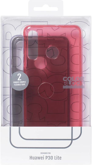 Color Block Pack 2 Hulls Huawei P30 Lite Flexible Degraded Shock Resistant Black