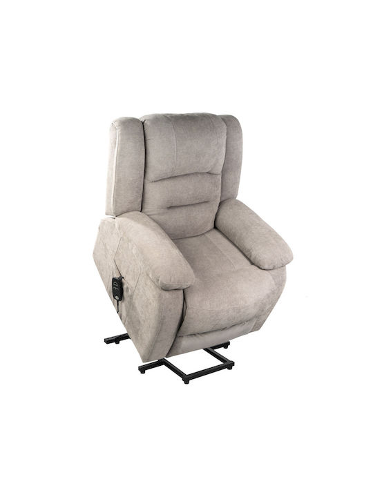 Cloud Ii Relax Armchair with Footstool Ecru 50x54x67cm