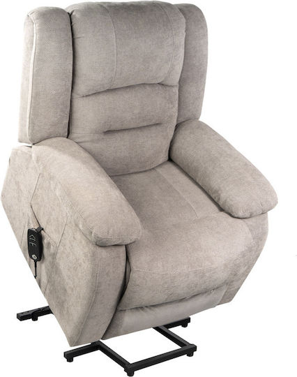 Cloud Ii Relax Armchair with Footstool Ecru 50x54x67cm