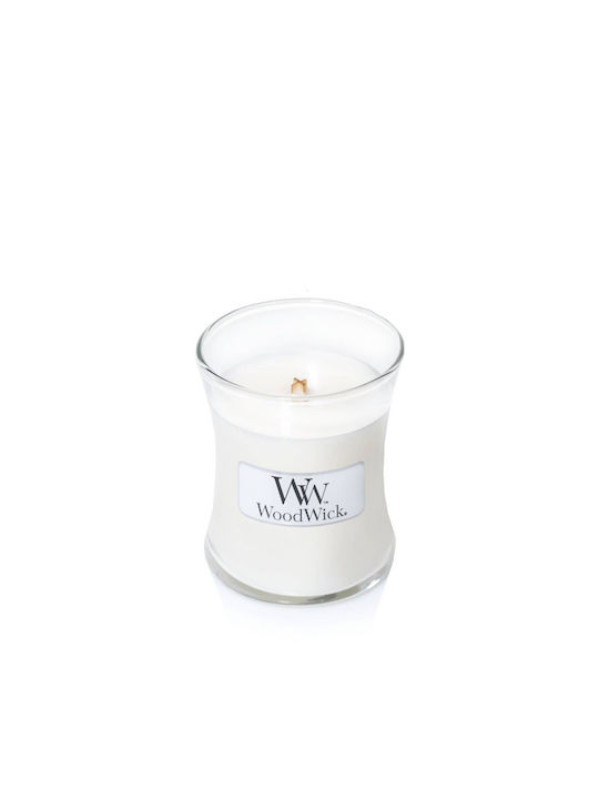 WoodWick Scented Candle Jar with Scent Linen White 85gr 1pcs