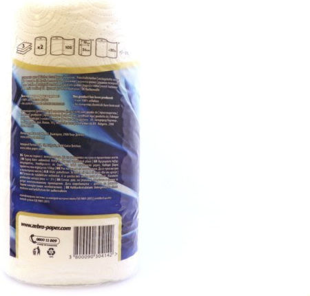 Zebra White Mega Küchenpapier 2 Rollen 3 Blätter