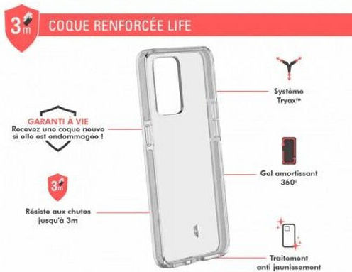 Husă Forță Carcasă Ranforasată Oppo Find X5 Lite Life Transparentă