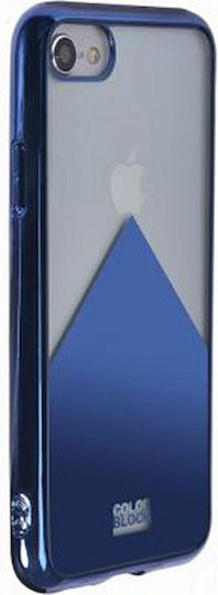Husă Color Block iPhone SE 2020 8 7 6s 6 Moale Albastru