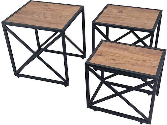 Square Side Table Tuta Glass Zigon M45xL50xH50cm