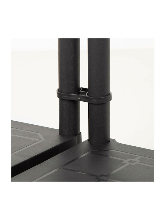 Raft Plastic Negru 75x32x176cm