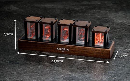 Kienzle Ρολόι Τοίχου Ψηφιακό Ξύλινο Καφέ 23.75x6.15cm