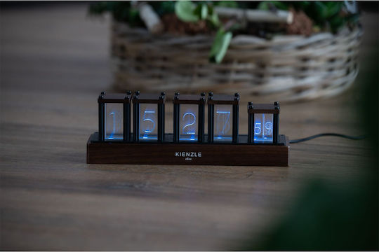 Kienzle Ρολόι Τοίχου Ψηφιακό Ξύλινο Καφέ 23.75x6.15cm
