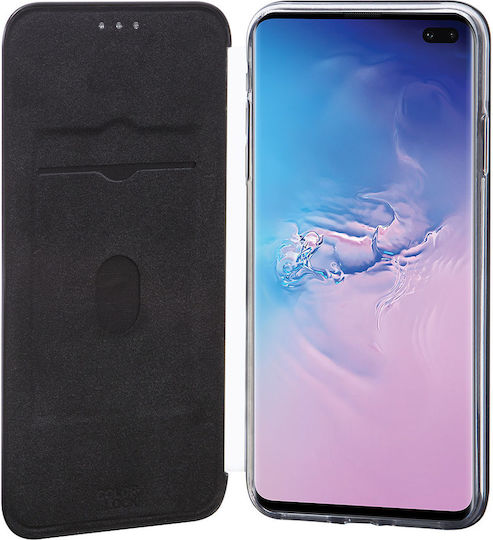 Husă Tip Folio Color Block Samsung Galaxy S10 Plus G975 Suport Carduri Neagră