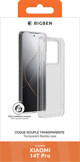 Bigben Handyhülle Xiaomi 14t Pro Flexibel Silisoft Anti-Yellowing Transparente