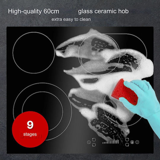 Bomann Smart Plită Ceramică Autonom cu Funcție de Blocare 58x51εκ.
