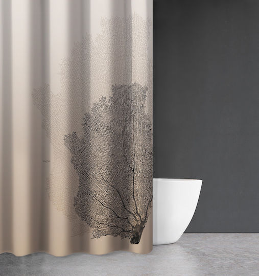 Saint Clair Water 622 Κουρτίνα Μπάνιου Υφασμάτινη 240x185 cm Beige