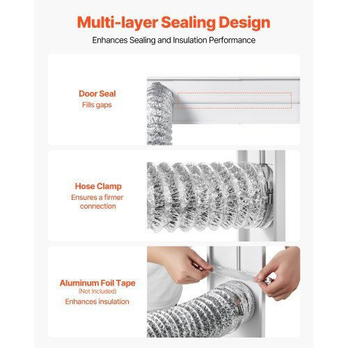 Vevor Dryer Vent Window Kit Fits 101.6 Mm Hose Adjustable Sliding Windows