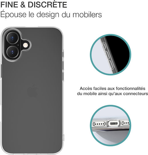 Bigben Husa Iphone 16 Plus Flexibila Silisoft Anti-galben Transparenta