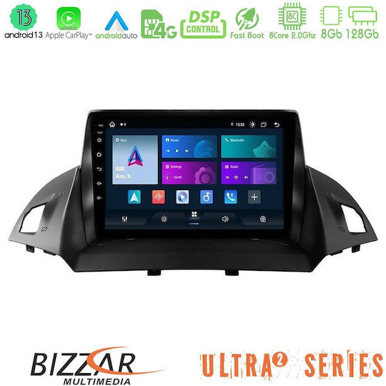 Bizzar Ηχοσύστημα Αυτοκινήτου για Ford C-Max / Kuga 2011+ (Bluetooth/USB/WiFi/GPS/Apple-Carplay/Android-Auto) με Οθόνη Αφής 9"