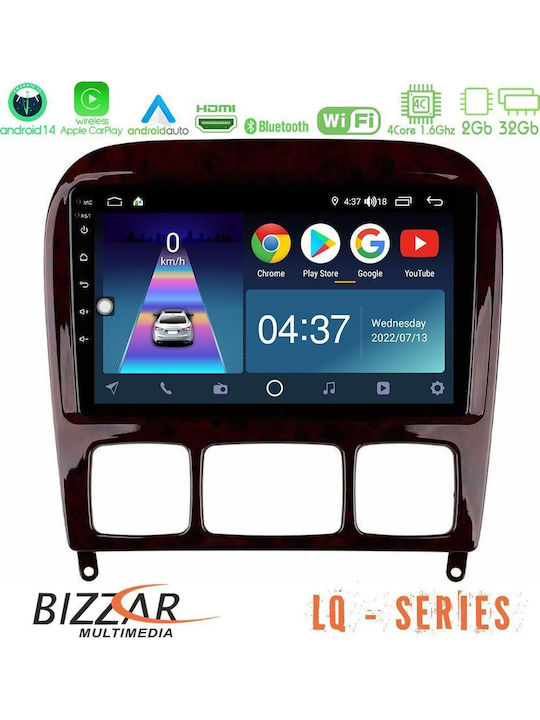 Bizzar Ηχοσύστημα Αυτοκινήτου για Mercedes-Benz S Class 1999-2004 (Bluetooth/USB/WiFi/GPS/Apple-Carplay/Android-Auto) με Οθόνη Αφής 9"