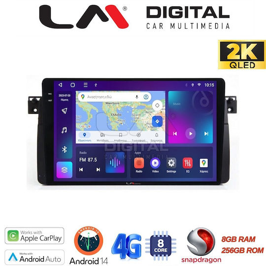 LM Digital Auto-Audiosystem für BMW Serie 3 (E46) 1998>2005 (Bluetooth/USB/WiFi/GPS/Apple-Carplay/Android-Auto)