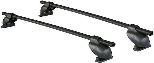 Cam Cam Car Roof Bars Metallic Logico 110cm for Alfa Romeo Alfa 159 5D Set with Roof Rack Legs Black