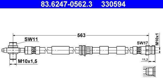 Маркуч Преден Audi A3 Seat Leon Skoda Octavia Volkswagen Bora G 741011160-p126