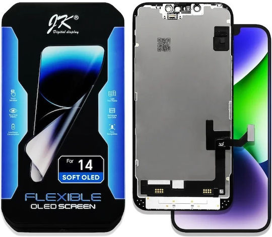Screen OLED Jk Oled Soft with Touch Mechanism for iPhone 14 (Black)