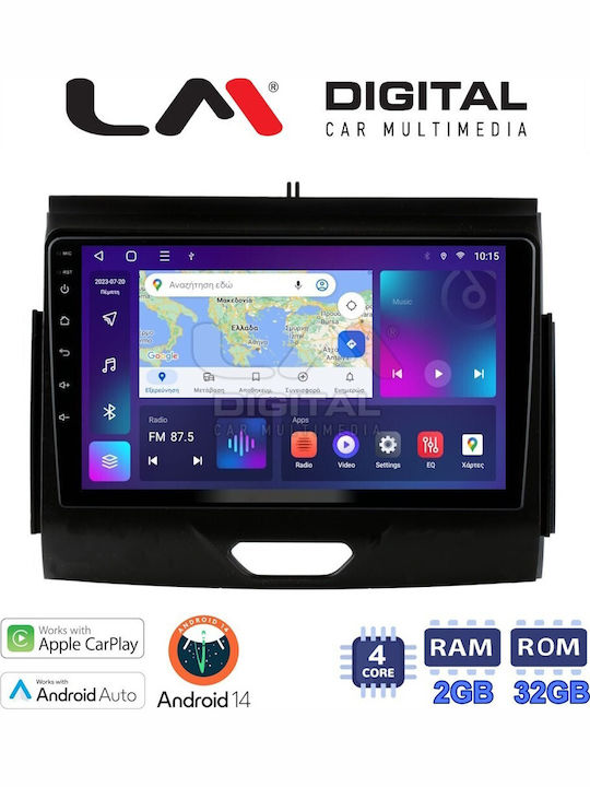 LM Digital Auto-Audiosystem für Ford Ranger Land Rover Range Rover 2015-2020 (Bluetooth/USB/WiFi/GPS/Apple-Carplay/Android-Auto) mit Touchscreen 10.1"