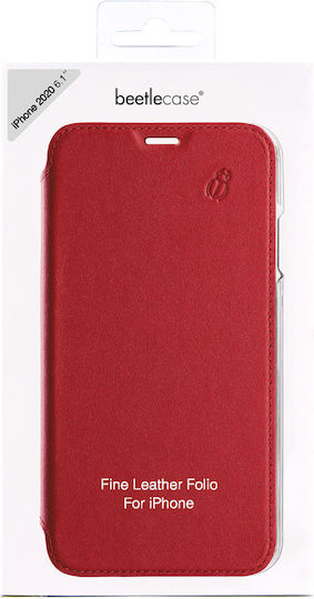 Beetlecase Folio Case Iphone 12 Iphone 12 Pro Premium Leather Crystal Back Red