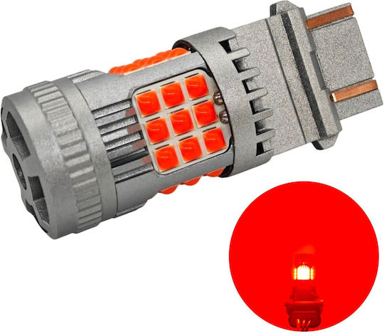 Lamps Car P27/7W Canbus LED Red 12-24V 2pcs
