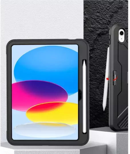 Tech-Protect Endurance Back Cover Rotativă Neagră (iPad 10,9” 10/2022, iPad 11” 11/2025)