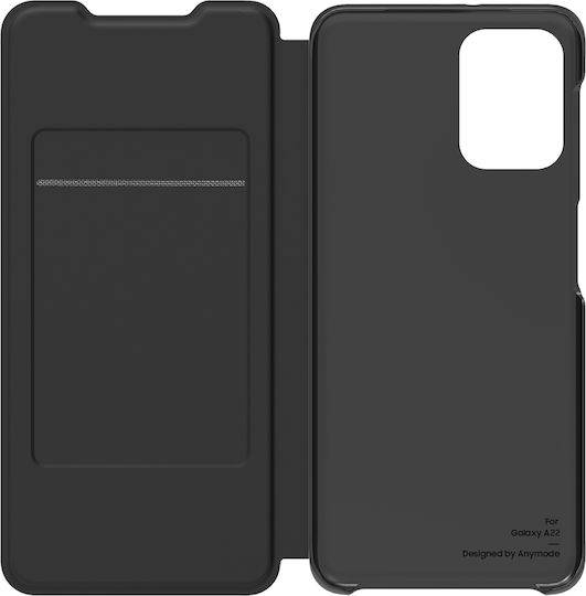 Samsung Case Galaxy A22 4g Folio Model Flip Wallet Card Holder Black