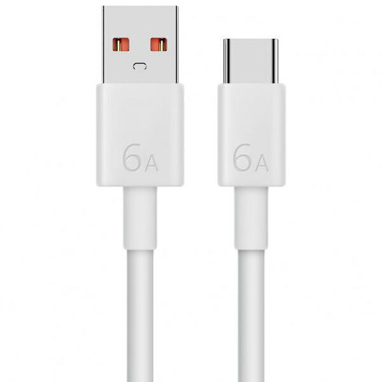 Huawei Φορτιστής με Θύρα USB-A και Καλώδιο USB-C 66W SuperCharge Λευκός (HW-110600E02)