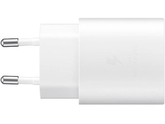 Samsung Charger Without Cable with USB-C Port 25W Power Delivery Whites (EP-TA800E Retail)