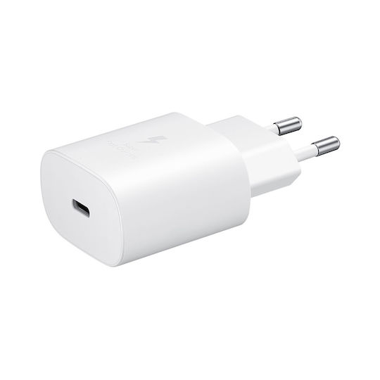 Samsung Charger Without Cable with USB-C Port 25W Power Delivery Whites (EP-TA800E Retail)