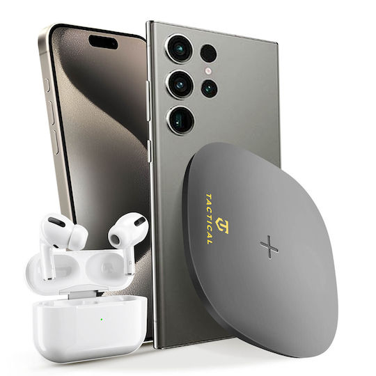 Tactical Ασύρματος Φορτιστής (Qi Pad) 15W Μαύρος (WattUp)