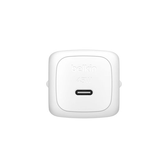 Belkin Charger Without Cable with USB-C Port 45W Power Delivery White (WCA013kqWH)