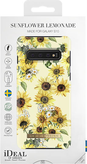 Ideal Sweden Case Samsung Galaxy S10 G973 Model Fashion Case Floral Pattern Yellow