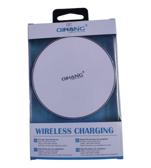QIHANG Ασύρματος Φορτιστής (Qi Pad) 15W Λευκός (QH-F369)