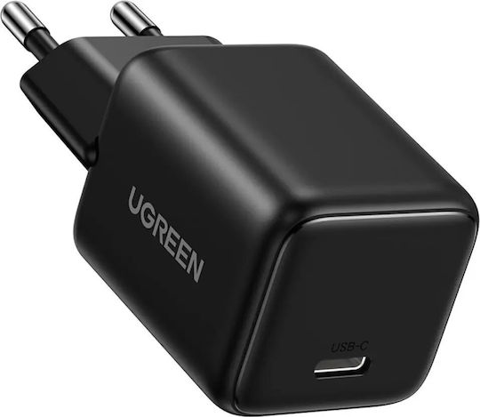 Ugreen Charger GaN with USB-C Port and Cable USB-C - USB-C 30W Power Delivery / Quick Charge 4.0 Blacks (X513)