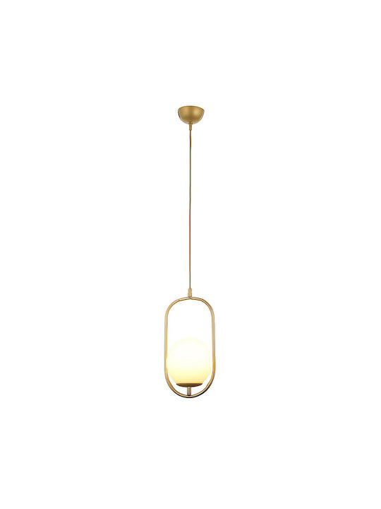 ArteLibre Lorn White Pendant Ceiling Light with E27 Socket 17x100cm