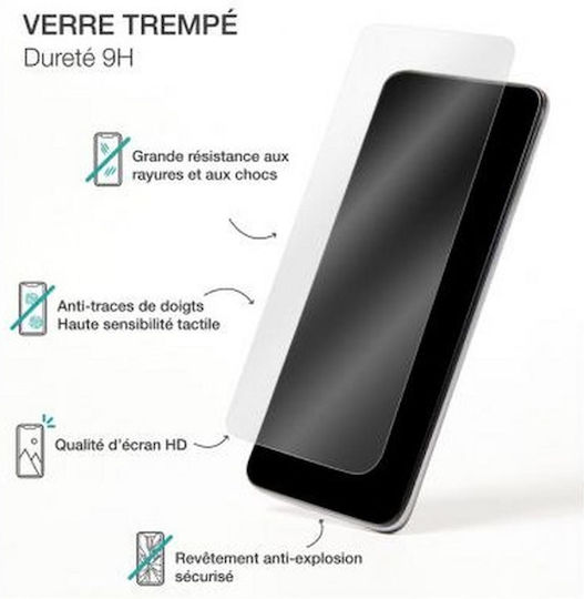 Protector de Ecran Tempered Glass Bigben Connected pentru Samsung Galaxy A34 2.5d Transparent Rezistent la Zgârieturi