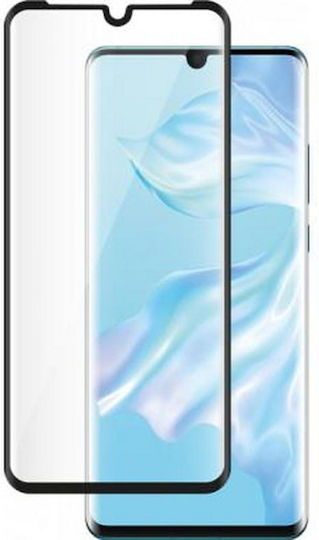 Bigben Connected Gehärtetes Glas Displayschutzfolie Huawei P30 Pro 3D Kratzfest Transparent Schwarz