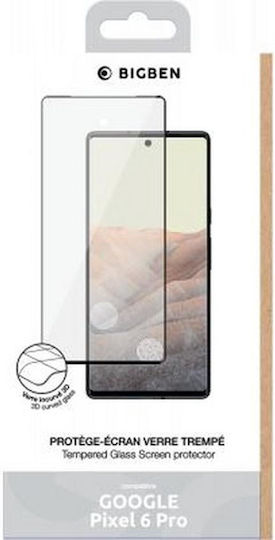 Bigben Connected Tempered Glass Screen Protector Google Pixel 6 Pro 3d Scratch Proof Transparent Black