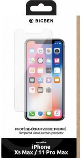 Bigben Verbundenes Gehärtetes Glas Displayschutzfolie Für iPhone Xs Max 11 Pro Max Kratzfest Transparent