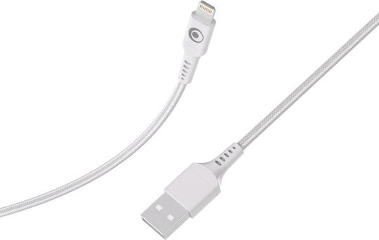 Bigben Connected Usb-a/lightning 2.4a Fastcharge 12w 1.2m Charging Transfer Cable White
