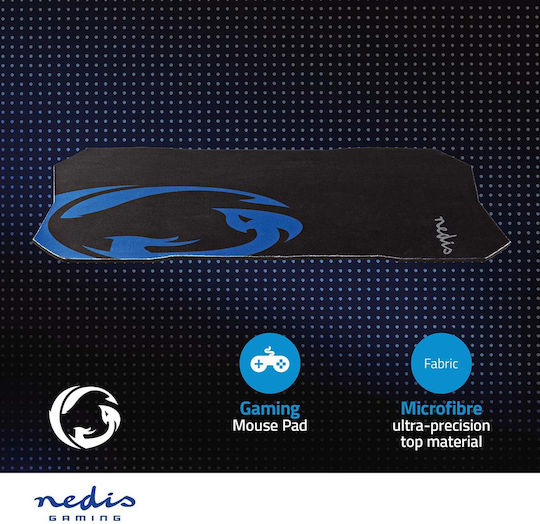 Nedis Square Microfiber Gaming Mouse Mat Non-slip Rubber Base Black