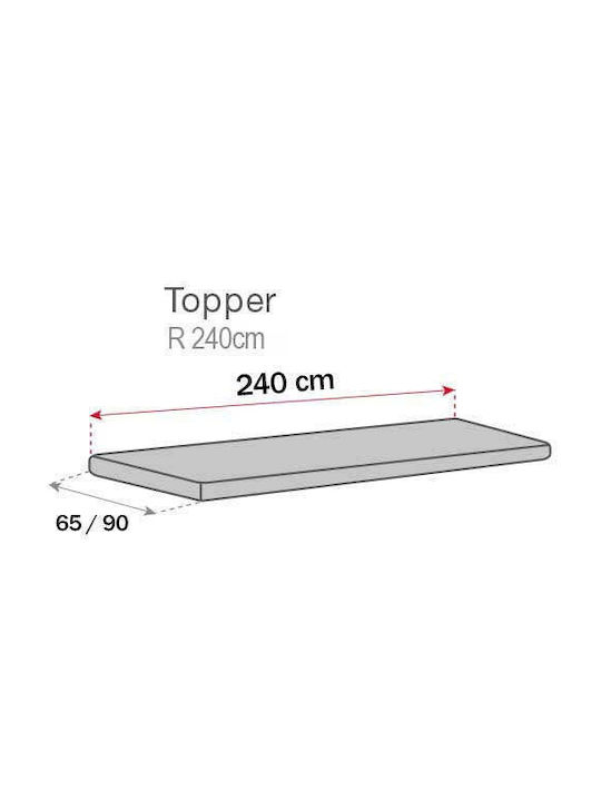 Sofazip Topper Impermeabil Husă Elastică Canapea cu patru locuri Cappuccino 90x200cm 1buc