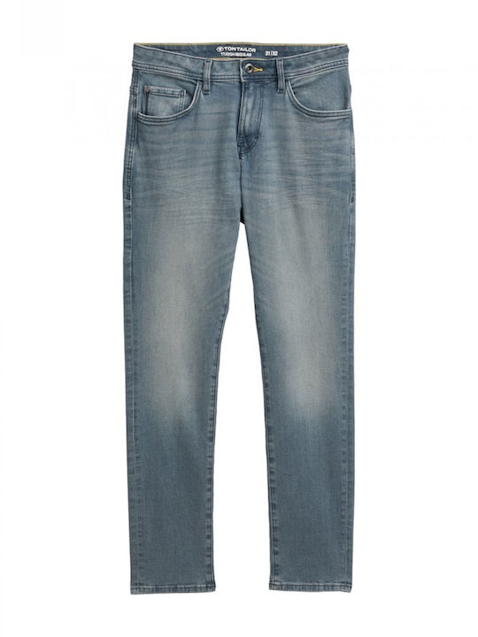 Pantalon De Blugi Elastic Slim Fit Mid Stone Albastru Gri Pentru Bărbați